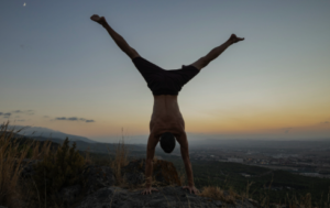 In a Houston Handstand and Flexibility Class